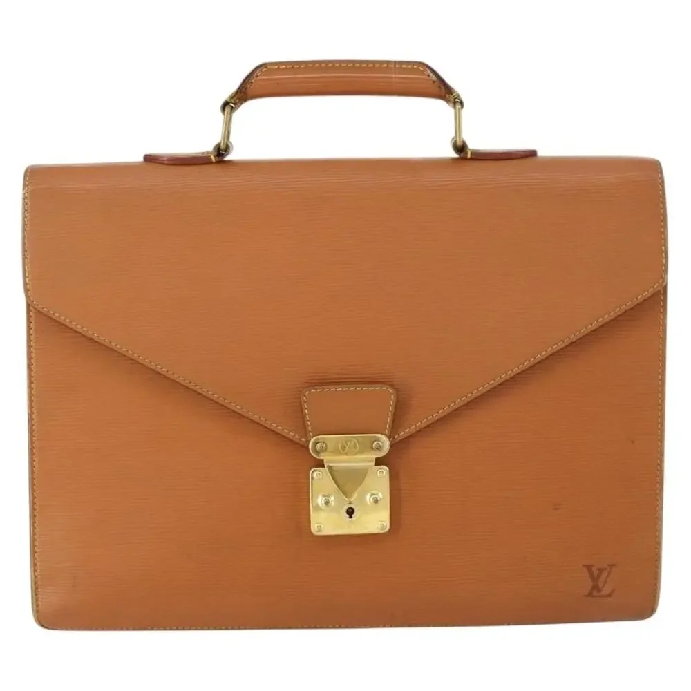 Louis Vuitton Epi Serviette Conseiller Briefcase Beige